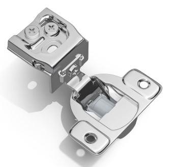 HOSOM 10 Pack 1-1/4" Overlay Soft Close Cabinet Hinges, 105 3-Way Adjustable, Nickel Finish, Steel Material, Modern/Contemporary Style