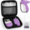 BEVTEE Price Tagging Guns for Clothes, Retail Price Tag Attacher Guns for Clothing (Not Stitch Gun), Includes 5 Needles, 1008 Barbs Fasteners, 1 Hard EVA Bag(Purple)