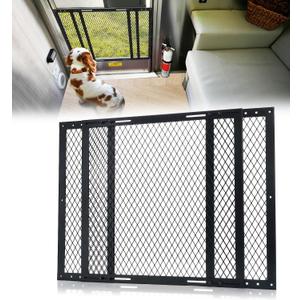 RV Screen Door Protector Adjusts from 22"- 31.5", Heavy Duty RV Entry Screen Door Grille - Black