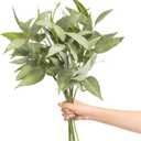 Ling's Moment Artificial Plants Eucalyptus Leaves Branches,10Pcs 17.7"Tall Fake Greenery Filler w/Stems, Lifelike Texture Plant Decor for Wedding Bouquets/Table Centerpieces, Outdoor/Party/Room/Office