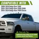 Power Folding Tow Mirrors Pair for 2010-2018 Ram 1500/2500/3500, 14 inches x 23 inches x 10 inches