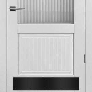 2pcs 306Inch Aluminum Door Kick Plates for Exterior Doors  Decorative Protection to Prevent Damage from Kicking  Stylish and Durable Door Kick Plate(Black)