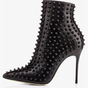 Vujkliy Pointed Toe Ankle Boots for Women,Stiletto High Heels Autumn Dress Booties,Bride Wedding Halloween Cosplay Party Dress Shoes, Plus Size 7,5
