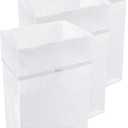 30 Gallon Disposable Pop-Up Trash Cans (3-Pack) with Fitted Bags  Foldable Garbage & Recycling Bins for Parties, Events & Kitchen (White, 30" H x 14" W x 17" D)