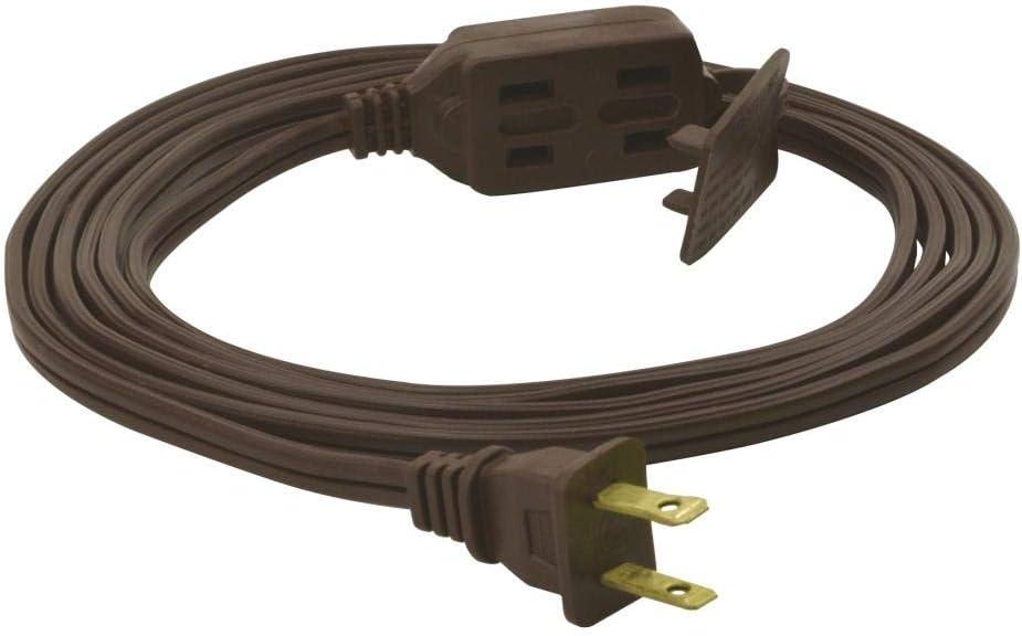 Prime Wire & Cable EC670609 9-Foot 16/2 SPT-2 3-Outlet Indoor Cord, Brown