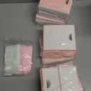 50 Packs Small Gift Bags with Ribbon Handles 4.9" x 2.6" x 4.3" Bulk Reusable Pink and White Goodie Bags Bulk for Wedding Birthday Bridal Baby Shower Holiday Party Favors Gift Wrap