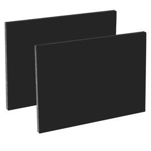 12 x 16 inch HDPE Plastic Sheet1/8 inch Thick,High-Density Polyethylene(HDPE) Plastic Block for Machining,Home Improvements,DIY Projects (Black) 2 Pcs