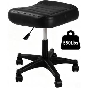 Ergonomic Adjustable Under Desk Footrest,Ottoman with Wheels, 21.65in*8.66in*20.47in