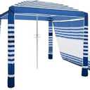 Beach Cabana, 8 x 8 ft Large Pop Up Beach Canopy Tent for 6-8 People, UPF 50+ Beach Tent Sun Shelter with Sidewall, Wind Resistant Beach Shade, Reinforced Frame, Portable with Carry Bag