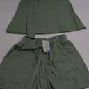 Womens 2 Piece Outfits Short Sets Summer Vacation One Shoulder Crop Top and High Waisted Casual Shorts Set, Size S