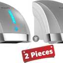 modunful 2-Pack Hand Dryers for Bathrooms Commercial - 1600W Wall-Mounted, Automatic Hand Dryer 40dB Ultra Quiet for High-Traffic Bathrooms Hotel/Station/Office, ABS Housing with Warm/Cool Air