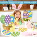 16 Pcs Large Easter Tree Decorations Egg Ornaments Cute Colored Egg Picks Ornaments Extra Large Pink Yellow Blue Easter Eggs Tree Picks Toppers for Home School Office Spring Party Vase Decor