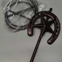 Cowboy Hat Stand, Hat Display, Western Horseshoe Decor, Cowboy Hat Holder, Hat Stands for Display Tabletop, Cowboys Gifts for Men, Desk Hat Rack for Fedora, Sun Hats,Straw Hats, Iron, Bronze, 1 Pack