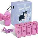 Dog Poop Bags Rolls with Dispenser 150 Count Biodegradable Bags for Dog and Cat Lavender Scented Waste Bag Leak Proof Doggie Poop Bag Doggy Trash Bag Purple