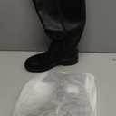 DREAM PAIRS Women's Knee High Boots, Buckle Riding Boots, Size 8, Black, UNCLE