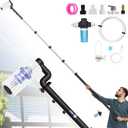 Electric Solar Panel Cleaning Brush, 20Ft, Soap Dispenser & Water Fed Pole
2 Speed & Soap Dispenser Window Washing Kit with Extension Pole, Outdoor Window Cleaning Tool for Solar Panel, Roof, RV