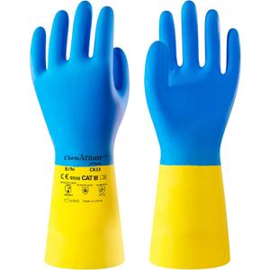 AnTools Neoprene and Rubber Blend Heavy-Duty Chemical Gloves, Protective industrial gloves for Resist Acid, Alkali, Hazmat, cleaning, dishwashing, X-Large