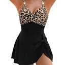 Blooming Jelly Womens One-Piece Bathing Suits Tummy Control Ruched Swimsuit Curvy 2026 Swim Suit (3XL, Leopard/Black)