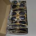 20 Pairs Bulk Sunglasses for Adult Retro 70s 90s Cheap Glasses (Gold) (Gold)
