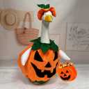 Halloween Porch Goose Outfits, Pumpkin Goose Costume for 23" Porch Goose, Funny Goose Clothes Duck Sculpture Clothes, Outdoor Patio Yard Lawn Decoration