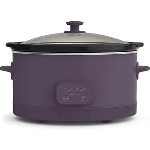 bella 6.0 Qt Programmable Slow Cooker, Ceramic Nonstick Coating, Adjustable Temperature & Cooking Times, Dishwasher Safe Stoneware Pot & Tempered Glass Lid, Tangle Free Cord Wrap, Plum bella 6.0 Qt Programmable Slow Cooker, Ceramic Nonstick Coating, Adjustable Temperature & Cooking Times, Dishwasher Safe Stoneware Pot & Tempered Glass Lid, Tangle Free Cord Wrap, Plum