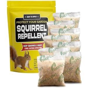 CJEIWYA Squirrel Repellent Outdoor, Chipmunk Repellent Outdoor, Keep Squirrels Away, Squirrel Deterrent for Garden, Covers 120 sq ft of Space -8Packs