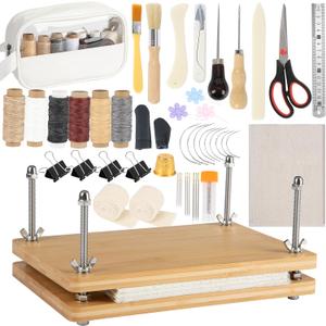 pamctry 50 Pcs Book Binding Kits for Beginners - Complete DIY Kit with Tools & Instructions, 11.6 x 7.8 Inches