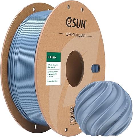 eSUN PLA Basic Filament 1.75mm, 1KG Spool (2.2 LBS) High Speed Printing 3D Printer PLA Filament, Designed for Fast Printing, Grey