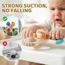 ALASOU 3PCS Pop Suction Cup Spinner Sensory Airplane Travel Toys for 1 Year Old Boy Girl Infant Toddlers|Novelty Spinning Tops 12 18 Months|1 2 Year Old Boy Birthday Gift|Baby Bath Toy Kids Ages 1-3