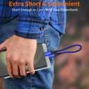 4 x JXMOX Short USB C to USB C Cable 60W, (2 Pack 0.5ft) Type C Fast Charging Cord Charger Cable Compatible with iPhone 16 Pro Max/15 Pro Max, Samsung Galaxy S23 S22+ S21 Ultra, Note 20, iPad Pro (Blue)