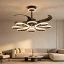 Vlastti 48" Ceiling Fans with Lights and Remote Control 3000-6000K Brightness Dimming Modern LED Ceiling Fans Reversible 6 Wind Speeds Fans lamp for Bedroom, Living Room Kids Room