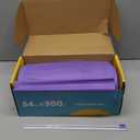 Purple Plastic Table Cover Roll - 54IN x 300FT, Table Cloth for Rectangle Table with Slide Cutter, Plastic Table Cloth Disposable with Cut-to-Size Design for Weddings, Banquets, Parties