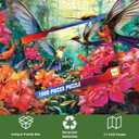 1000 Piece Puzzle for Adults - Hummingbird Garden | Wooden Jigsaw Puzzles 1000 Pieces | Decorations DIY Leisure Game Toy Gift for Family Friends| Difficult Puzzles Size 29 x 20 inches