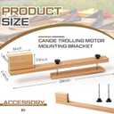 MorningRo Canoe Trolling Motor Mount, Trolling Mount with Ash Wood Crossbar and Motor Block for Quick and Easy Kayak