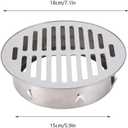 Floor Drain Cover, Stainless Steel Round Anti Blocking Round Grate Cover, Balcony Snap-in Drain Drain Strainers for Bathroom, Kitchen, Washroom, Patios(160 Flat Mouth)