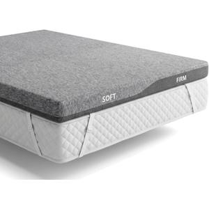 PERLECARE Soft & Firm Dual Firmness Mattress Topper Queen Size, 3 Inch Split Left Soft & Right Firm Bed Topper, Premium Soft & Supportive, Non-Slip & Removable, Made with CertiPUR-US Certified Foam