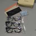 REAVEE Oprah Style Reading Glasses for Women, Blue Light Blocking Cute Oversized Square Computer Readers Spring Hinge 1.75