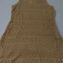 Dokotoo Womens Swimwear Cover Ups 2025 Summer Crochet Hollow Out Knit Bathing Suit Beach Dresses (Small, Beige)