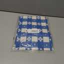 Spotjoy Rectangle Vinyl Table Cloth, Waterproof Elastic Fitted Tablecloth with Flannel Backing, Plastic Table Cover for Picnic, Camping, Outdoor (Blue & White, 30"x48")