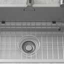 Stainless Steel Sink Grid and Protectors for Bottom of Kitchen Sink, Sink Grid 18" X 12-1/2", Centered Drain with Corner Radius 1-1/2" (Centered Drain 18" X 12-1/2")
