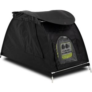 Small Inverter Generator Cover While Running, Portable Waterproof Generator Shed CoverOutdoor Generator Tent Cover for Rain, Fit Most 1000-5500 Watt Inverter Generators, Black