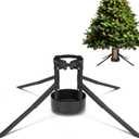 Christmas Tree Stand, 8.6 Black Foldable Artificial Christmas Tree Metal Ornament Holder Universal Model Adjustable Umbrella Stand Artificial Christmas Tree for Pine SprucePoplar