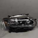 Fit for 2014-2016 Nissan Rogue Headlights Assembly Halogen Headlamp with LED DRL Black&Chrome Housing Amber Reflector Replacement Left & Right Side (without Bulbs)