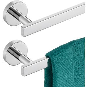 32 Inch Bathroom Towel Bar Bath Towel Rack Kitchen Towel Holder Long Towel Rails Wall Mounted SUS304 Stainless Steel 2 Pack Polished Chrome AN4001CH-L32-P2