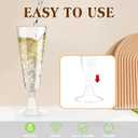 Plastic Champagne Flutes 100 Pack Disposable Glasses 5.5 Oz Clear Plastic Toasting Glasses Cocktail Cups for Party Wedding Thanksgiving Birthday