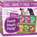 Weruva Dogs in The Kitchen, Variety Pack, Pooch Pouch Party!, Wet Dog Food, 2.8Oz Pouches (Pack of 12) (EXP 07/01/28)