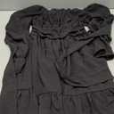 Durio Girls Dresses for Teens Girls Tie Back Off Shoulder Dress Cute Long Sleeve Dress Easter Kids School Party Dance Dresses (10-11 Years, 03 Black)