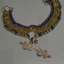 Heliltd 5Pcs Egyptian Costume Accessories Set Include Tassel Egyptian Headpiece for Women Golden Snake Arm Cuff Necklace Bracelet Earrings for Cosplay Party