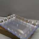 Prestee 12-Pack Serving Tray - 9x13 Inches Disposable Rectangular Plastic Food Tray for Parties and Events - Clear Platters for Dessert Table Displays, Appetizers, Snacks, and More