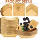Oomcu 150 Pack 1/2 lb Disposable Kraft Brown Paper Food Boats Hot Dog Trays Bulk -Small Recyclable Serving Boats for Party Snacks, French Fries,Nachos, Tacos, BBQ,Take Out Food,Mini Pancakes Supplies